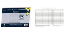 RBE Visitor Vehicle Reg Book Entry Control A4