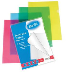 Bantex Secretarial Folder Polyprop Blue Pack 5