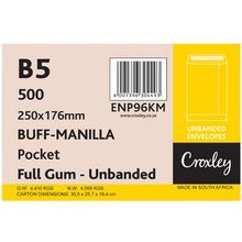 B5 Croxley Brown Gummed Unbanded Box 500 | B4 Envelopes