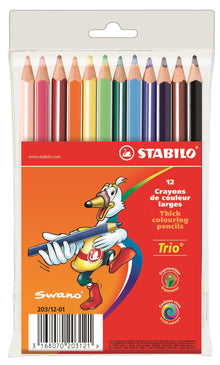 Stabilo Trio Thick Triangular Colour Pencils 12's
