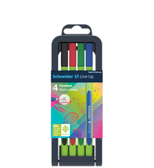 FINELINER LINE-UP 4 PEN CASE STAND 4 PENS | SCHNEIDER - Writing Materials