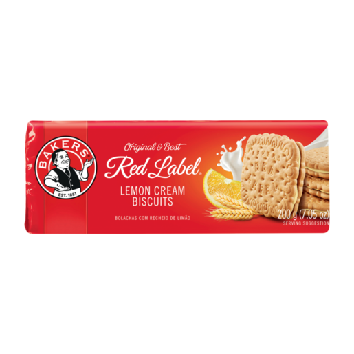 Bakers Red Label Lemon Cream Biscuits 200g | Biscuits