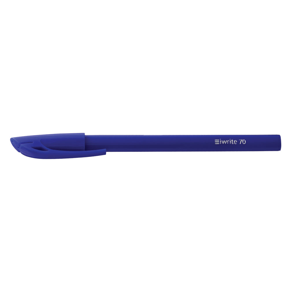 Iwrite 70 Solid Colour Barrel Ballpoint Pen 0.7mm Blue | Ballpoint Pens