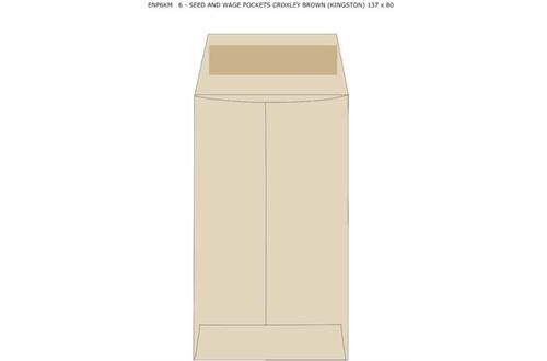 No.6 - Seed And Wage Pockets Croxley Brown (Kingstone) 137x80 | Seed Envelopes