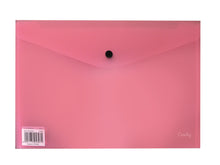 Croxley A4 Envelope with Button - Pink PK 12