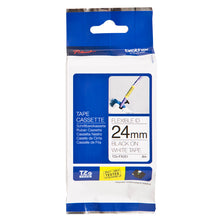 Brother Flexible TZE-FX251 24mm Black On White Tape