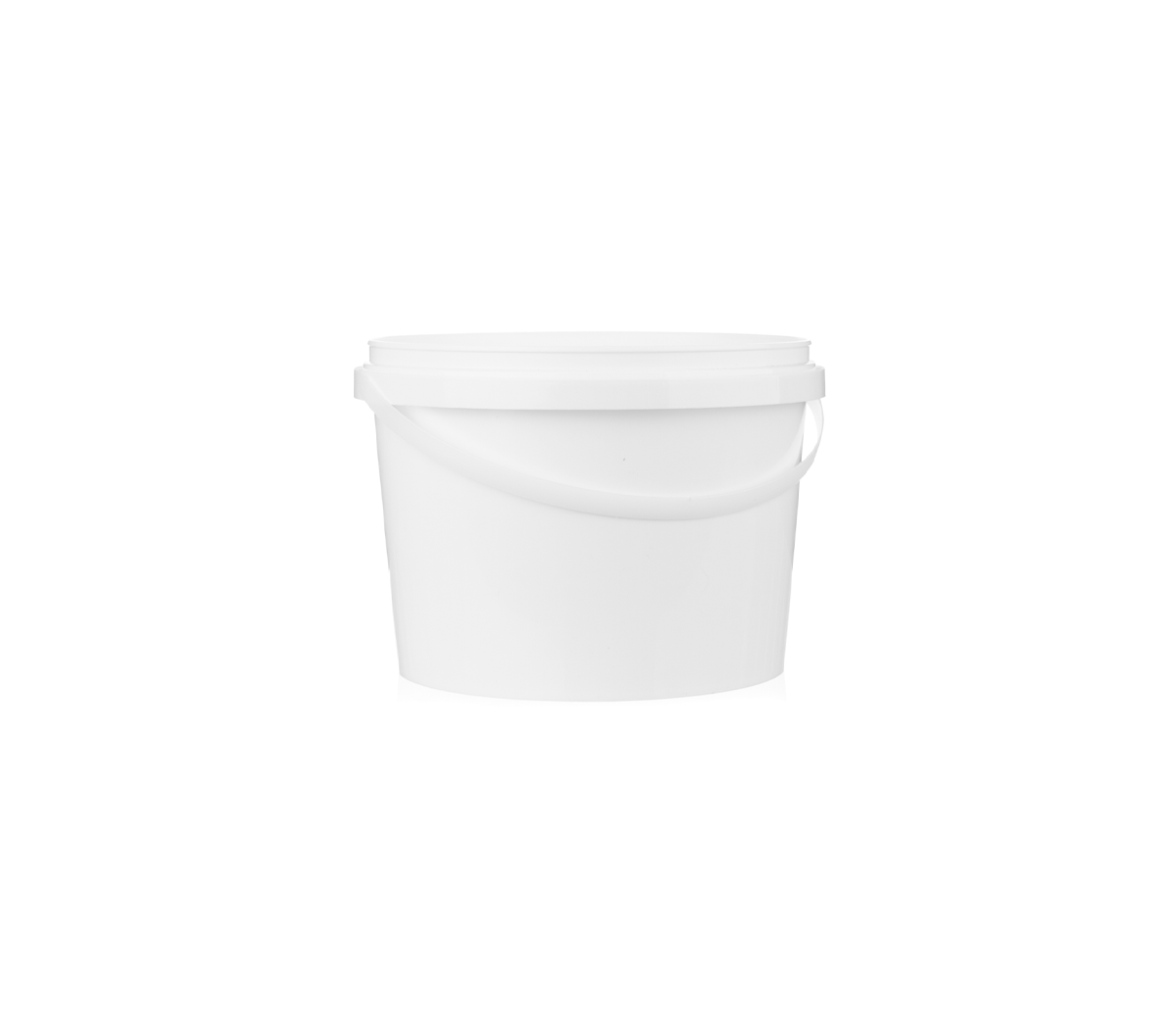 5KG PLASTIC BUCKET (CLIP-ON LID) (WHITE) | Kitchen Equipment