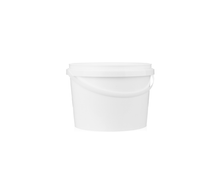 5KG PLASTIC BUCKET (CLIP-ON LID) (WHITE) | Kitchen Equipment