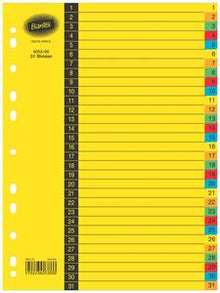 Bantex 1-31 Board Index 5 Colour