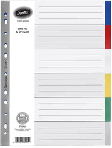 Bantex A4 6 Div Index 6 Colour