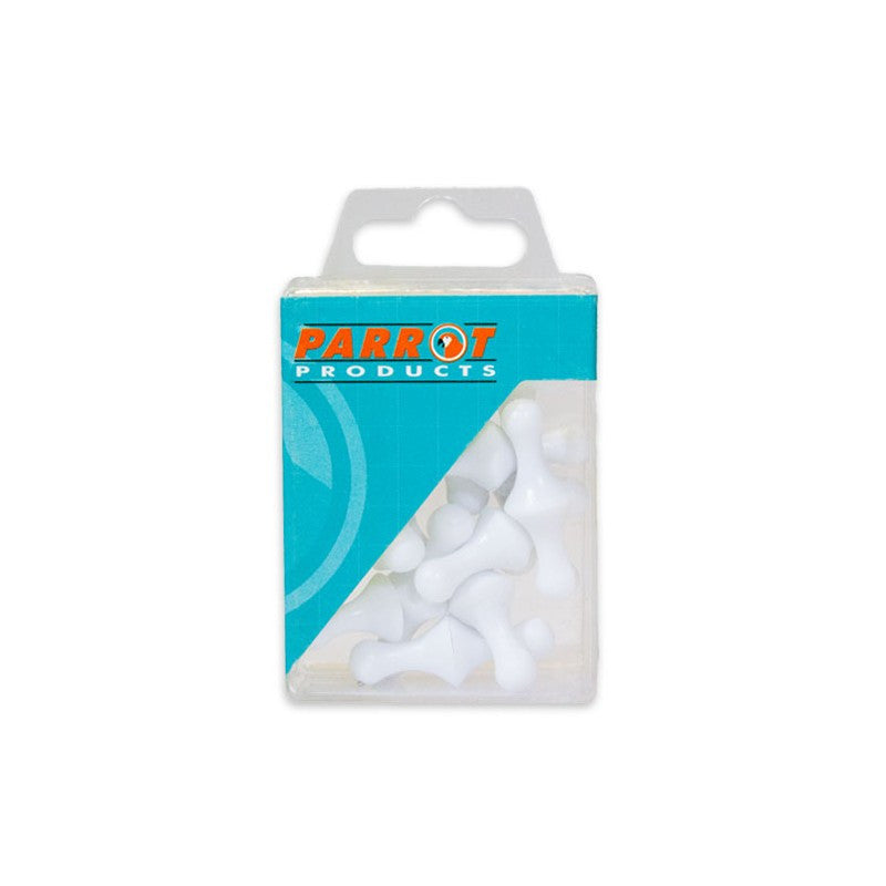 Parrot Magnets Map Pins (25-Box) White 16mm | Magnets