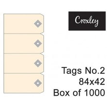 Croxley No 2 Buff Tags 84x42mm - Tag2