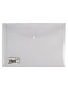 Document Envelope Button A5 Bantex Trans Clear Pack of 1