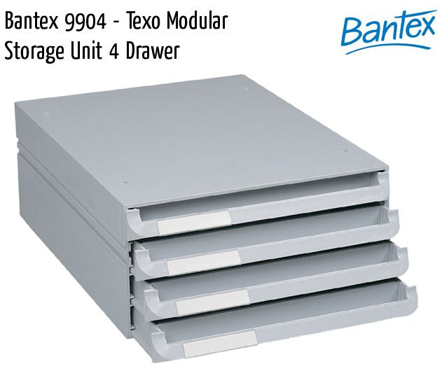 Bantex Texo 4 Drawer 263mmx333mmx128mm | Drawer Storage Systems