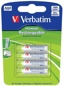 Verbatim AAA Rechargeable Battery 4pack