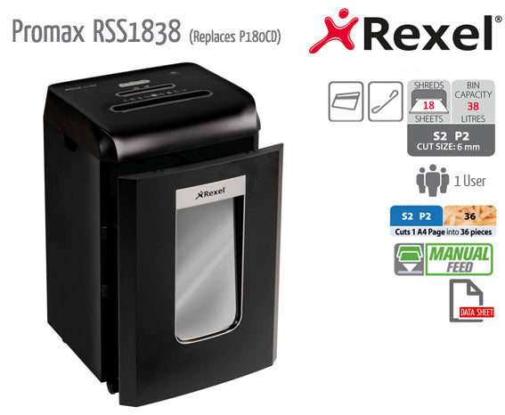 Rexel Promax RSS1838 Strip Cut Shredder | Shredders