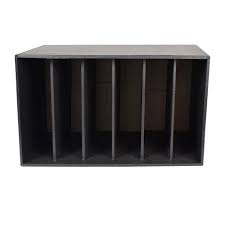 L/A STORAGE BOX 6 COMPARTMENT BLACK | Files, Filing & Storage Solutions