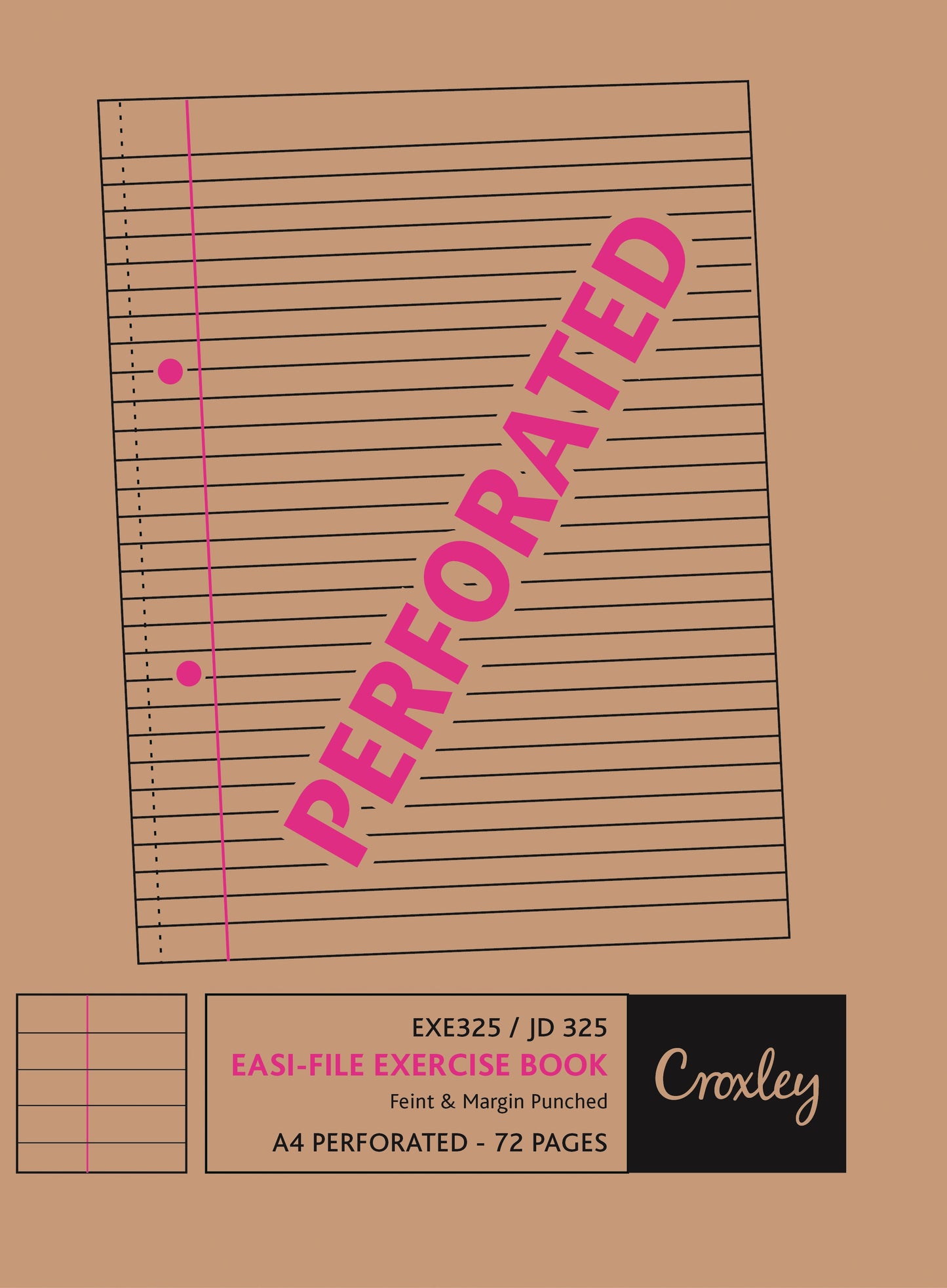 Croxley JD325 A4 72PG Feint-Margin Punched and Perforated