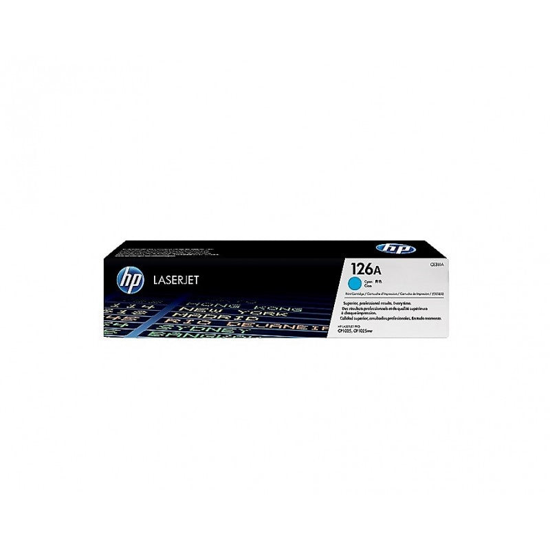HP 126A CYAN TONER CARTRIDGE FOR COLOUR LASERJET CP1025 SERIES(1000 PAGE YIELD) | Hewlett Packard Toner Cartridges Genuine