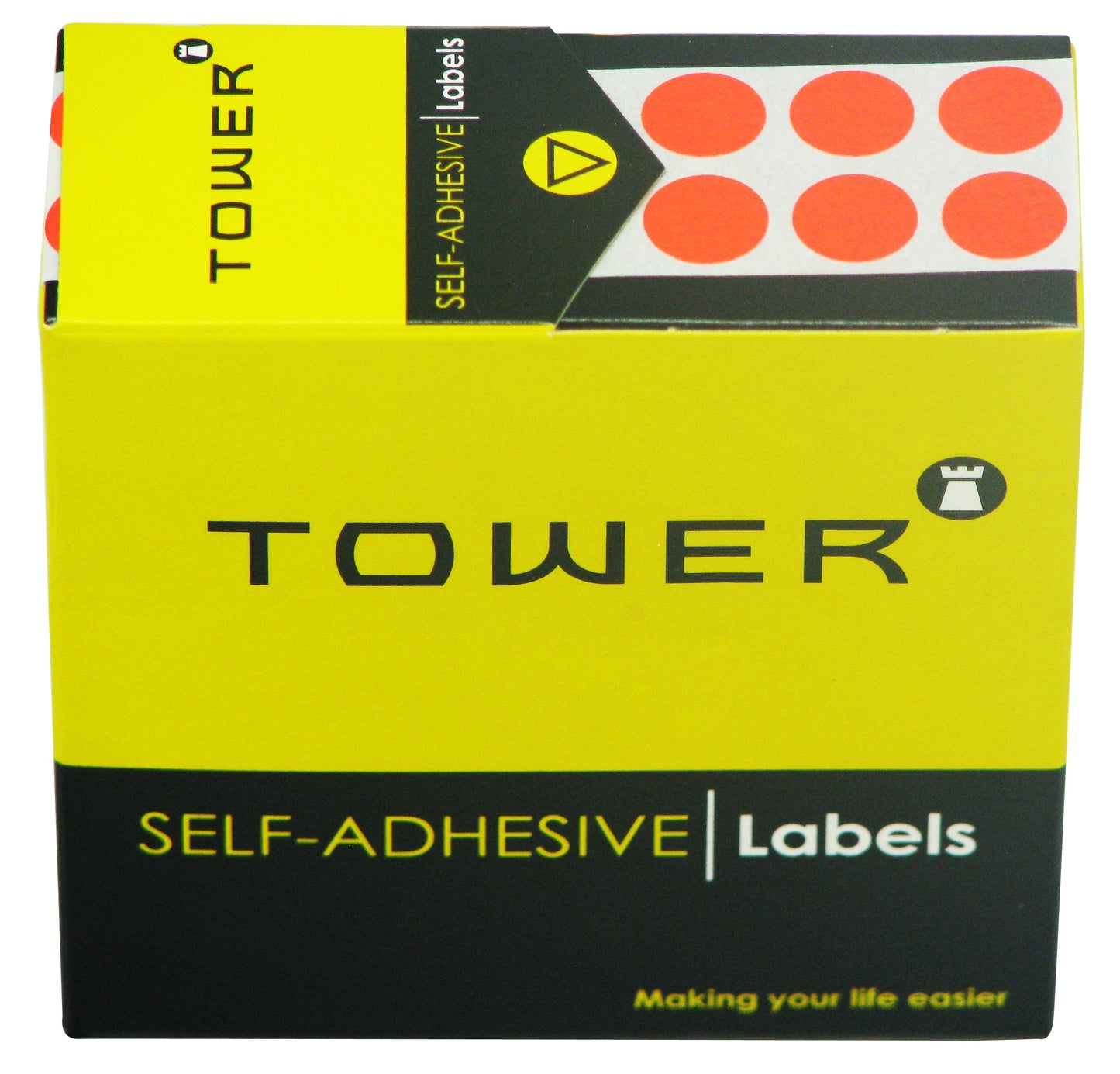 Tower C10 Label Flu Red