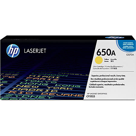 HP 650A Yellow Toner Cartridge | Hewlett Packard Toner Cartridges Genuine