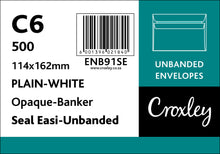 C6 Croxley White Seal Easi Unbanded 114x162