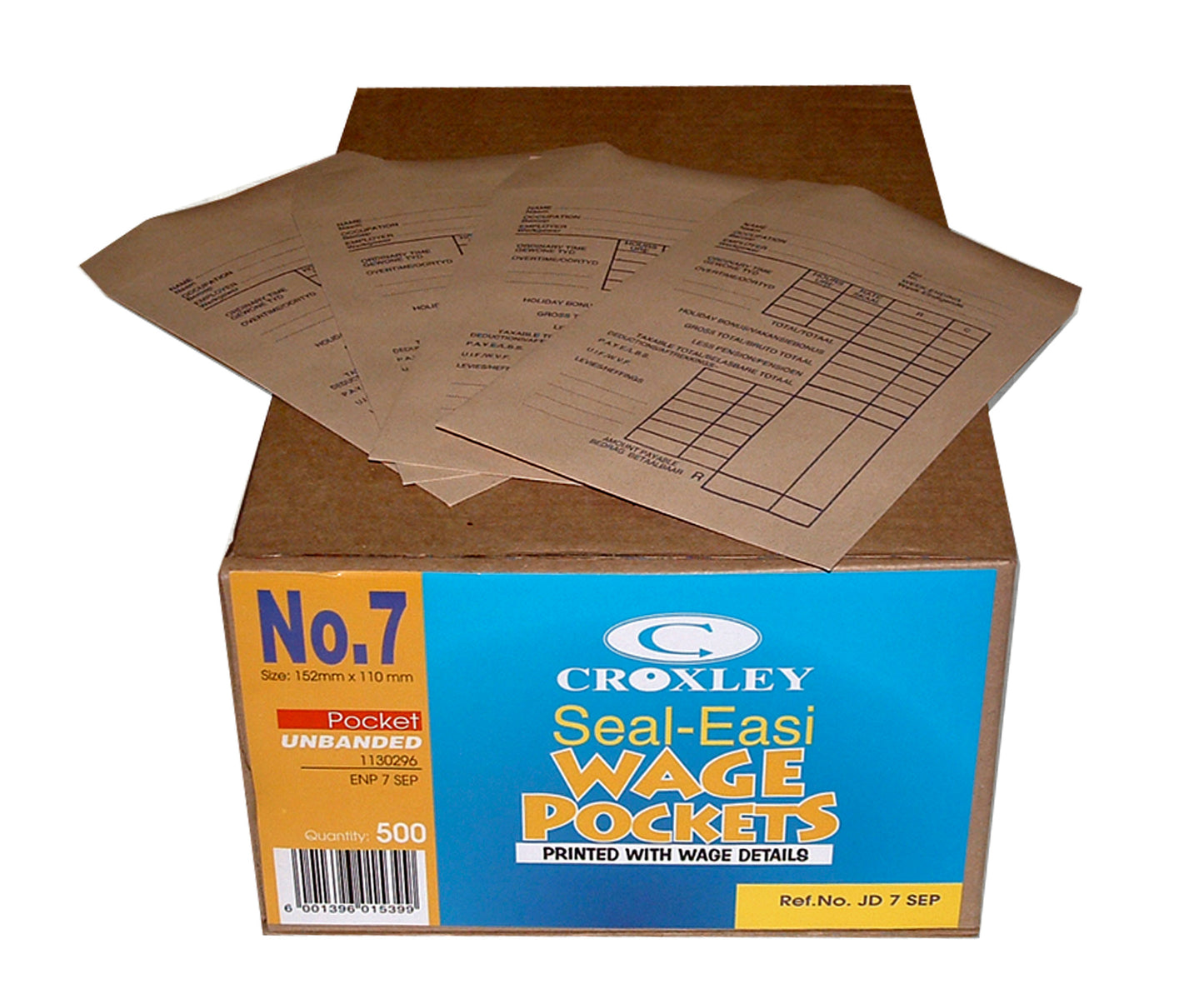 No.7 - Ptd With Wage Details Kraft Wage Pockets Seal Easi Latex Flaps 152x110