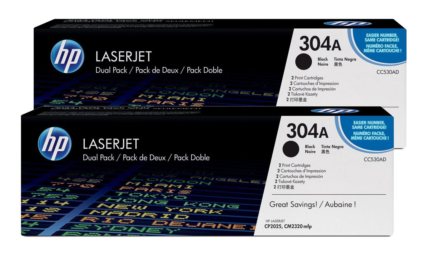 HP 304A Black Dual Pack Toner Cartridge