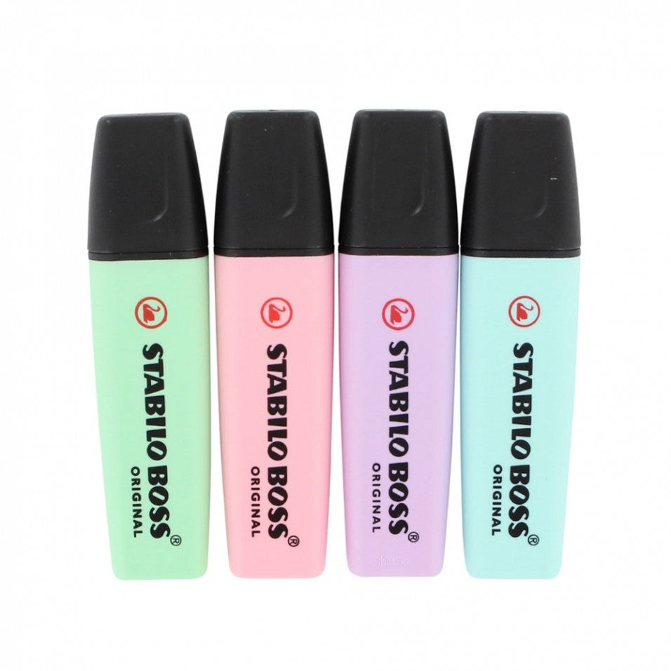 Stabilo Boss Pastel Wallet 4's | Highlighters