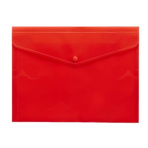 PP Envelope A4 Red Button Wallet