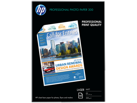 HP Laser Photo Paper,Matte,A4,100 Sheets