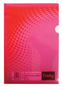 Croxley Secretarial Wallet Red (12's)
