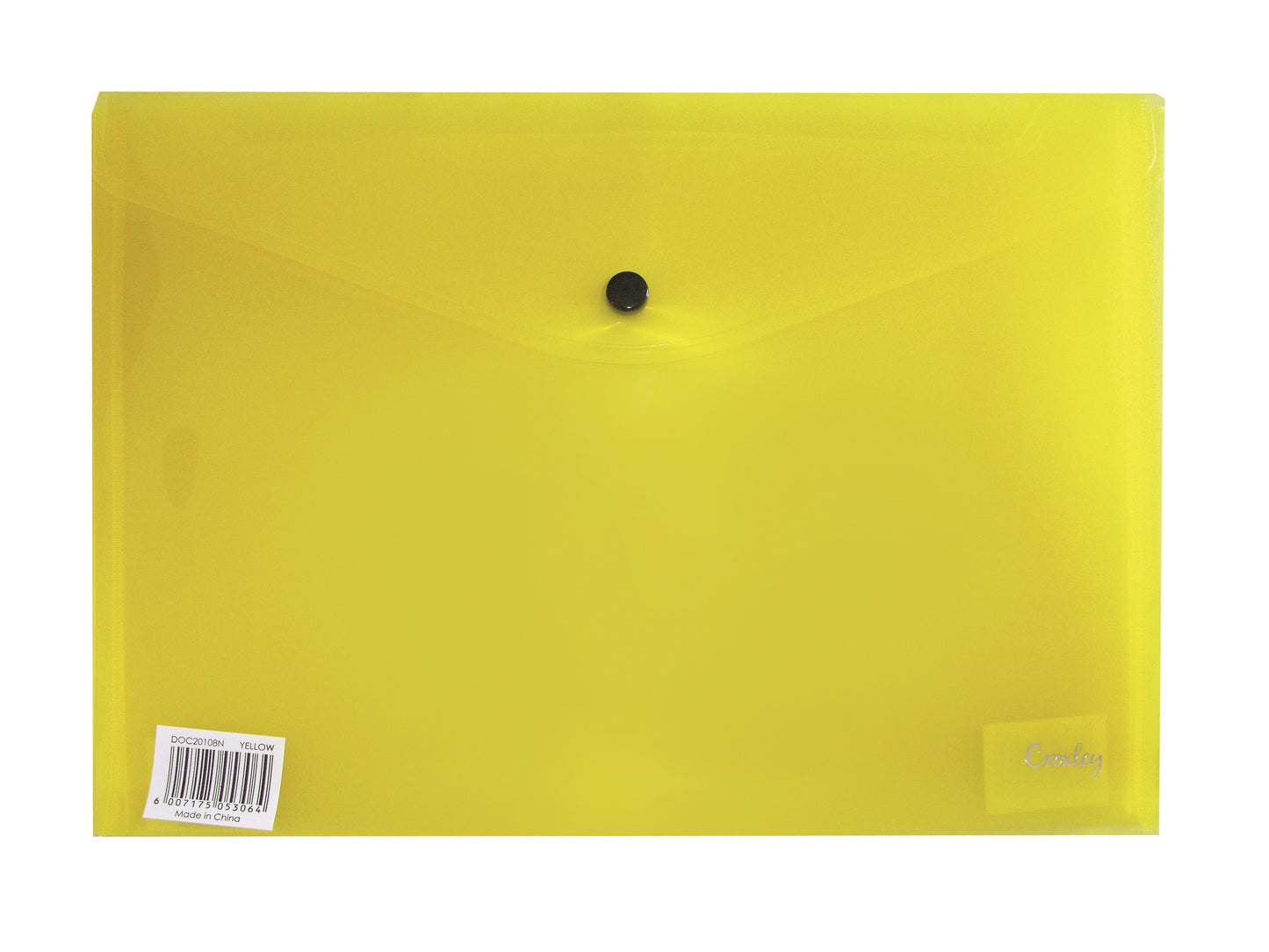 Croxley A4 Envelope with Button - Yellow PK 12
