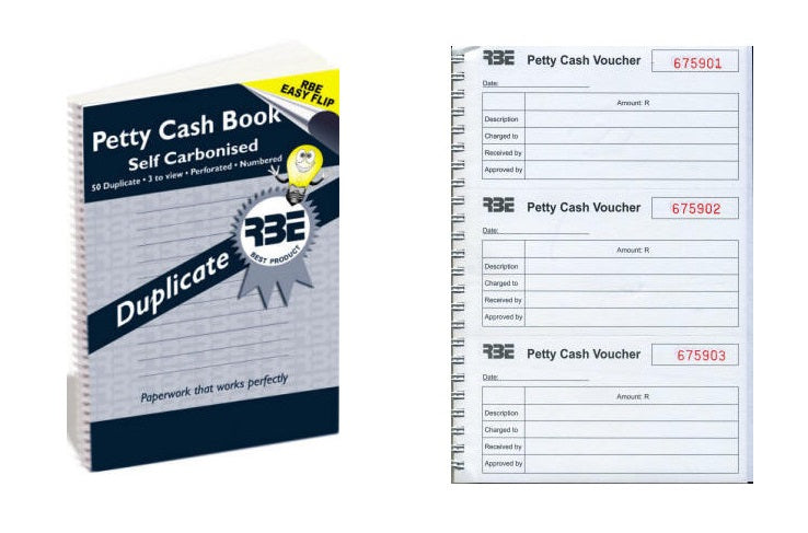 RBE Petty Cash Duplicate A5 Spiral