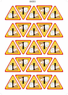 Allergen Decal Step repeat on 80mm x 80mm Step repeat on A3 - 15 Labels per sheet | Labels
