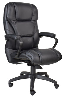 BD EXEC HIGH BACK PADDED ARMREST CHROME BASE BONDED LEATHER CHAIR | Chairs