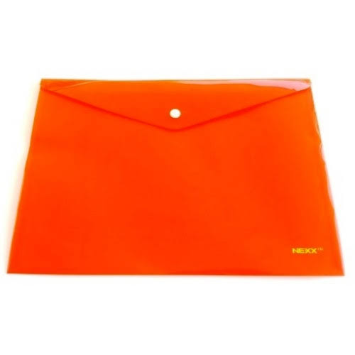 NEXX PP A4 BUTTON ENVELOPE ORANGE | Carry Folders
