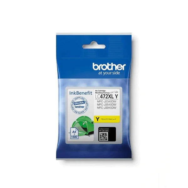 BROTHER YELLOW LC472XL HIGH YIELD INK CARTRIDGE MFC J3540DW/ MFC J39 | Brother Ink Cartridges Genuine