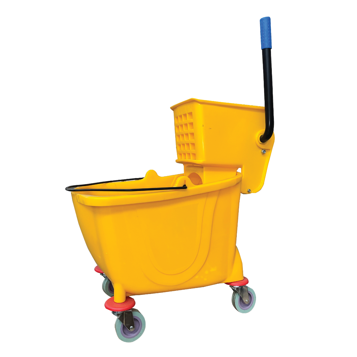 BUCKET + WRINGER PLASTIC YELLOW 32lt | CANTEEN & JANITORIAL