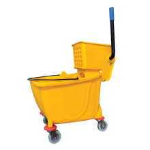 BUCKET + WRINGER PLASTIC YELLOW 32lt | CANTEEN & JANITORIAL