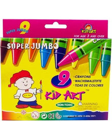 Kid Art Super Jumbo Wax Crayons 9's | Jotter