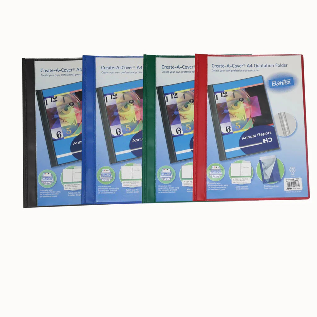 Bantex A4 Create Quotation Black | Quotation Folders