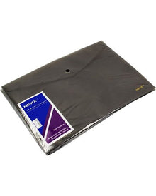 NEXX PP A4 BUTTON ENVELOPE BLACK | Carry Folders