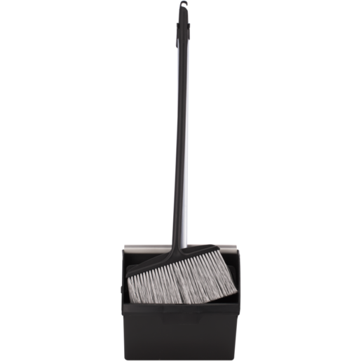 Black Dustpan & Broom Set 2 Piece | Cleaning Materials
