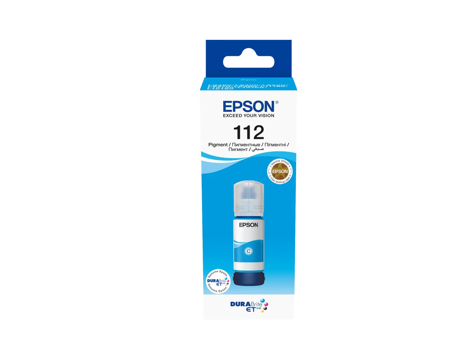 Epson 112 Ecotank Pigment Cyan Ink Bottle | Epson Inkjet Cartridges Genuine