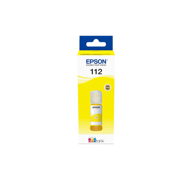 Epson 112 Ecotank Pigment Yellow Ink Bottle | Epson Inkjet Cartridges Genuine