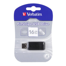 Verbatim Store and Go Hi Speed Pinstripe Black 16GB Flash Drive | Flash Drives