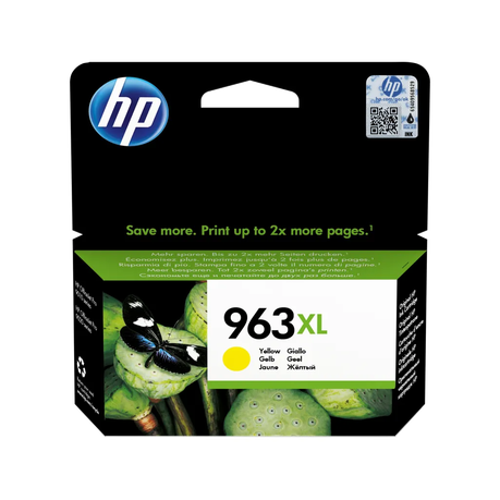 HP 963XL HIGH YIELD YELLOW INK CARTRIDGE FOR PRO 9000 SERIES (PAGE YIELD 1600)