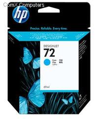 HP 72 69ML CYAN INK CARTRIDGE FOR USE IN SELECTED HP PRINTERS. | Hewlett Packard Inkjet Cartridges Genuine
