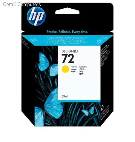 HP 72 69ML YELLOW INK CARTRIDGE FOR USE IN SELECTED HP PRINTERS. | Hewlett Packard Inkjet Cartridges Genuine